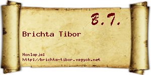 Brichta Tibor névjegykártya